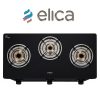 Elica 3 Burner Cooktop with 1 Jumbo Burner and Tempered Glass, Black, CT VETRO 370J