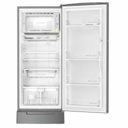 Whirlpool 260 Impro Roy Inv, 236 Litre 3 Star Single Door Refrigerator with Inverter Compressor, Base Drawer, 4-in-1 Cooling Modes and 1 Hour Icing Technology, Alpha Steel