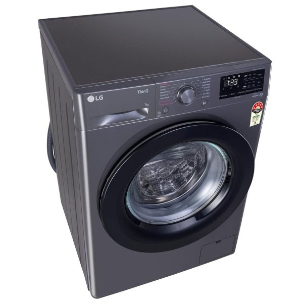 LG FHV1207Z2M, 7 KG 1200 RPM Front Load with AI 6 Motion Direct Drive and Steam, Black