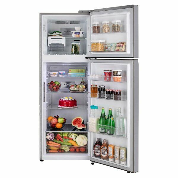 LG 343L 3 Star Double Door Refrigerator (GL-T382TPZX, Shiny Steel)