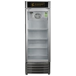 Elanpro 300 Litre Single Door Visi Cooler with LED Lighting and Adjustable Shelves, White, ECG305