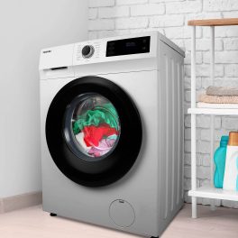 Toshiba TW-BJ90S2, 8 KG Fully Automatic Inverter Front Load Machine with In-built Heater, White