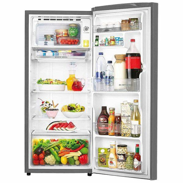 Whirlpool 260 Impro Prm, 236 Litre 3 Star Single Door Refrigerator with Inverter Compressor, 4-in-1 Cooling Modes and 1 Hour Icing Technology, Alpha Steel