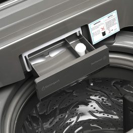 Voltas Beko WTL70UPGC, 7 KG Fully Automatic Top Load Machine with IPX4 Control Panel and Monsoon Dry, Grey