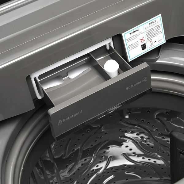 Voltas Beko WTL70UPGC, 7 KG Fully Automatic Top Load Machine with IPX4 Control Panel and Monsoon Dry, Grey