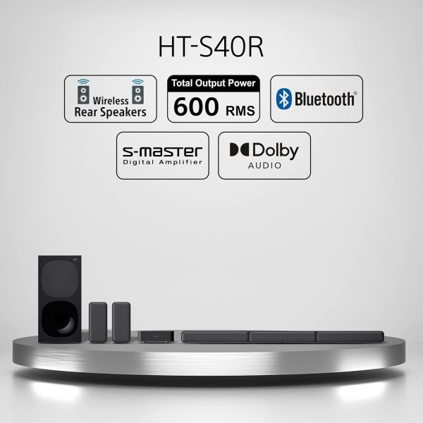 Sony 600 Watt 5.1 Channel Home Theatre System, Black, HT-S40R