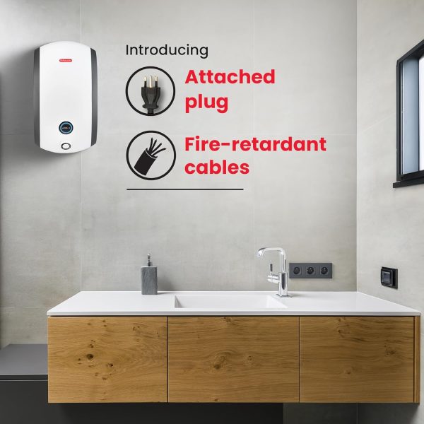 Racold Altroi+, 3 Litre 6.5 Pressure Bar 3000 W Instant Water Heater with Smart LED ring, Installation Pipe and Electric Plug, White