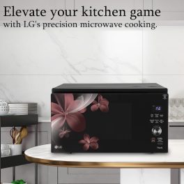 LG MJEN326PKW, 32 Litre Charcoal Convection Microwave with 360 Degree Motorised Rotisserie and Wi-Fi, Black