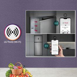 LG 246L Double Door Refrigerator (GL-T262TPZX, Shiny Steel)