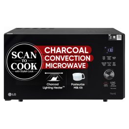 LG MJEN286UFW, 28 Litre Charcoal Convection Microwave with Glass Touch & Dial and Wi-Fi, Black