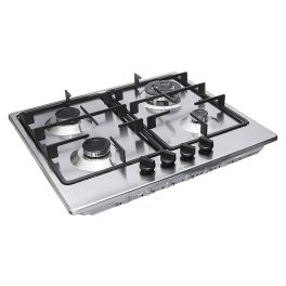 Bosch 4 Burner Hob with Stainless Steel Design, Tilt and Stay for easy cleaning of Cooktop, Silver, PGH6B5B60i