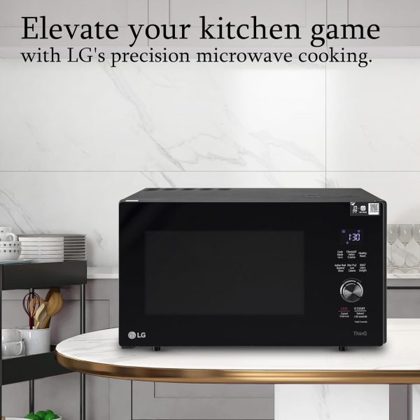 LG MJEN286UFW, 28 Litre Charcoal Convection Microwave with Glass Touch & Dial and Wi-Fi, Black