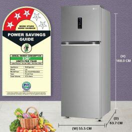 LG 246L Double Door Refrigerator (GL-T262TPZX, Shiny Steel)