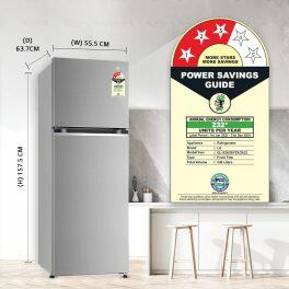 LG 246L 3Star Double Door Refrigerator (GL-S262SPZX, Shiny Steel)