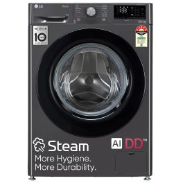 LG FHV1207Z2M, 7 KG 1200 RPM Front Load with AI 6 Motion Direct Drive and Steam, Black