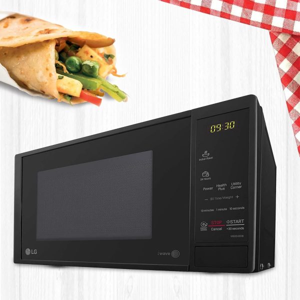 LG MS2043DB, 20 Litre Solo with Anti Bacterial Cavity and Next Step Guide, Black