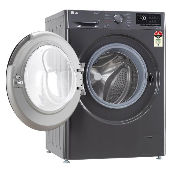LG FHV1207Z2M, 7 KG 1200 RPM Front Load with AI 6 Motion Direct Drive and Steam, Black