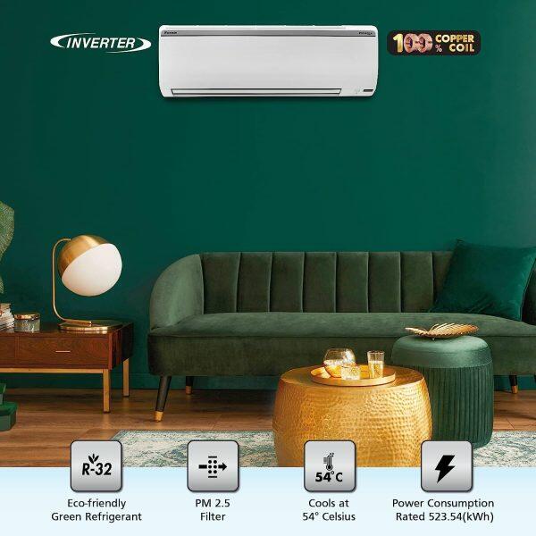 Daikin FTKL50UV 1.5 Ton 3 Star Inverter Split AC with 4 Way Swing and PM 2.5 Filter, White