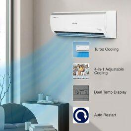 Voltas 125V Vectra Elite 1 Ton 5 Star Inverter Split AC with 4-in-1 Convertible, White