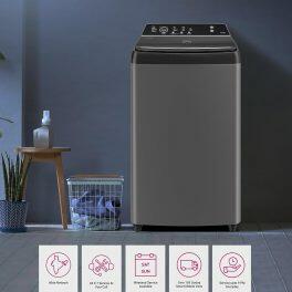 Godrej WT Eon 75, 7.5 KG Fully Automatic Top Load Machine with Zero Pressure Technology and 26 Wash Program, Black