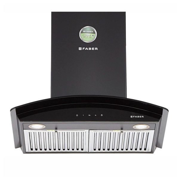 Faber 60 CM Chimney (HOOD FEEL 3D T2S2 BK TC LTW 60, Black)