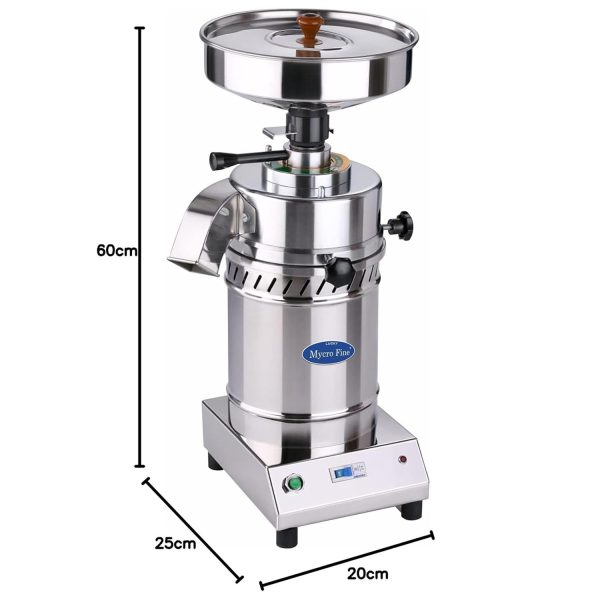 Mycrofine Flour Mill with Stainless Steel Body with 6-8 KG Grinding with 100% Copper Winding Motor, Steel, BABY GRINDER