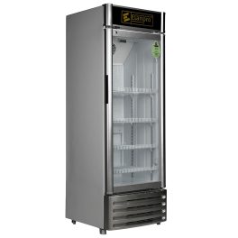Elanpro 300 Litre Single Door Visi Cooler with LED Lighting and Adjustable Shelves, White, ECG305