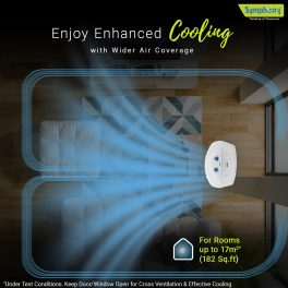 Symphony 31 Liter Personal Air Cooler with Honeycomb Pad & Blower, White, HICOOL 31T