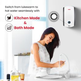 Racold Altroi+, 3 Litre 6.5 Pressure Bar 3000 W Instant Water Heater with Smart LED ring, Installation Pipe and Electric Plug, White