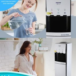 Voltas Spring R Water Dispenser with Refrigerator with Normal, Cold and Hot Tap, White