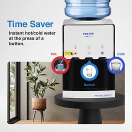 Voltas Table Top Water Dispenser with Normal, Cold and Hot Tap, White