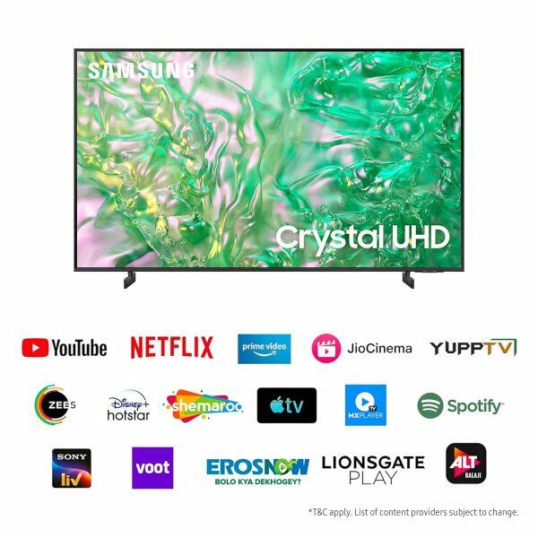 SAMSUNG 50-Inch 4K UHD TV (50DU8300, Black)