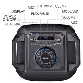 AKAI 50W Party Speaker (PM-50P, Black)