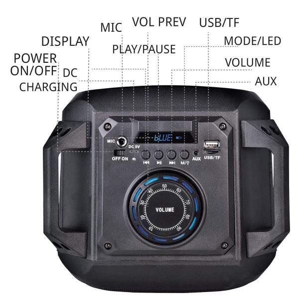 AKAI 50W Party Speaker (PM-50P, Black)