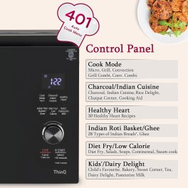 LG MJEN326PKW, 32 Litre Charcoal Convection Microwave with 360 Degree Motorised Rotisserie and Wi-Fi, Black