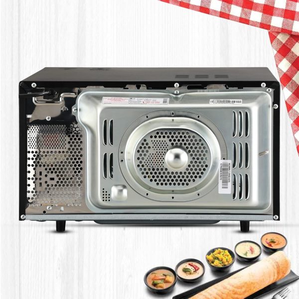 LG MC2846BG, 28 Litre Convection Microwave Oven with Stainless Steel Cavity, Black