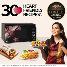LG MJEN326PKW, 32 Litre Charcoal Convection Microwave with 360 Degree Motorised Rotisserie and Wi-Fi, Black
