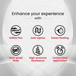 Racold Altroi+, 3 Litre 6.5 Pressure Bar 3000 W Instant Water Heater with Smart LED ring, Installation Pipe and Electric Plug, White