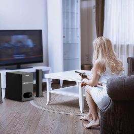 Panasonic 80 Watts Home Theatre with 2.1 Channel Convertible Soundbar and RemotMe, Black, HT260GW