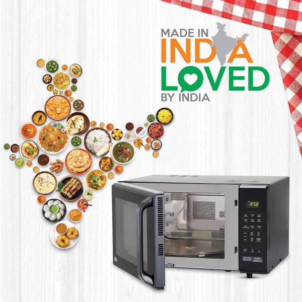 LG MC2846BG, 28 Litre Convection Microwave Oven with Stainless Steel Cavity, Black