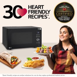 LG MJEN286UFW, 28 Litre Charcoal Convection Microwave with Glass Touch & Dial and Wi-Fi, Black