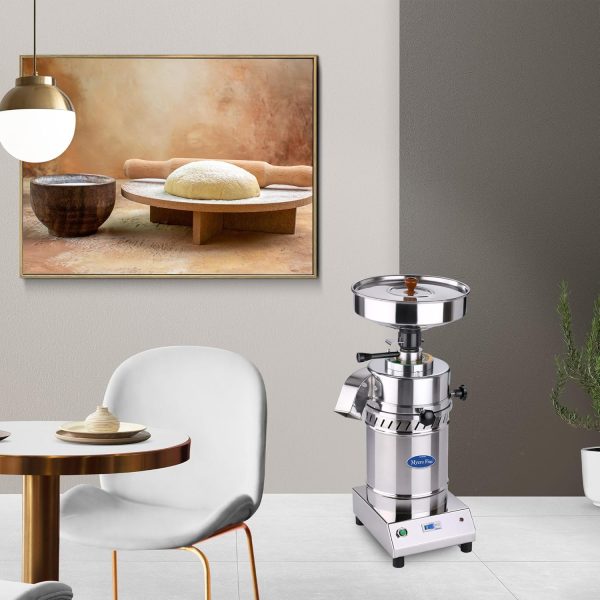 Mycrofine Flour Mill with Stainless Steel Body with 6-8 KG Grinding with 100% Copper Winding Motor, Steel, BABY GRINDER