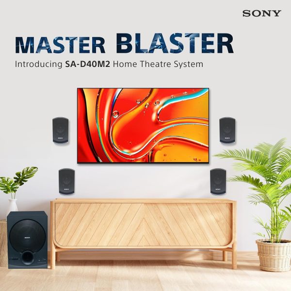 Sony 80 Watts, 4.1 Channel Home Theatre, Black, SA-D40