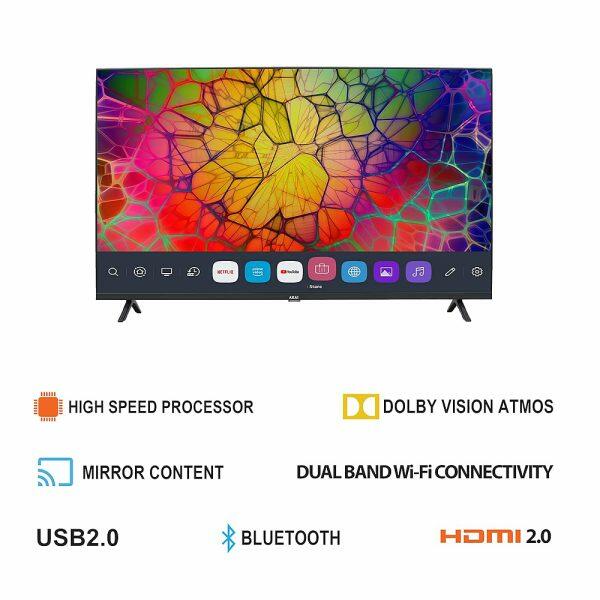 AKAI 65 Inch 4K Google TV (AL65GU-SFWS, Black)
