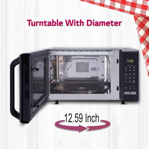 LG MC2846BR, 28 Litre Convection Microwave with Stainless Steel Cavity with 51 Auto Cook Menu, Black