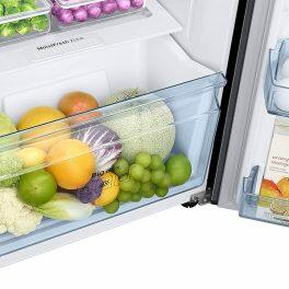 Samsung 236L 3 Star Double Door Refrigerator (RT28C3733BX, Luxe Black)