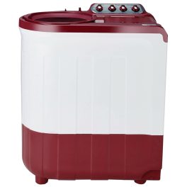 Whirlpool Ace Super Soak 8, 8 KG Semi Automatic Machine with In built Scrubber and Rust and Corrosion Free Body, Coral Red
