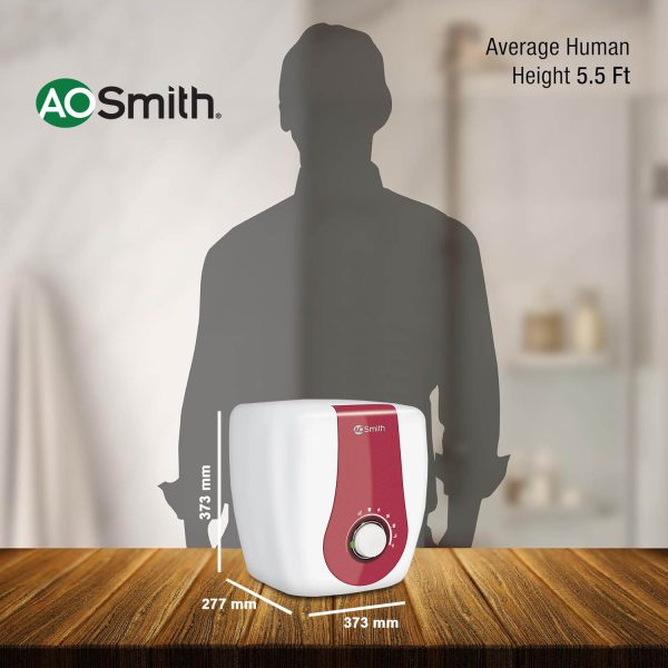 AO Smith Xpress, 6 Litre 5 Star Vertical Storage Geyser with Adjustable Thermostat Knob, White