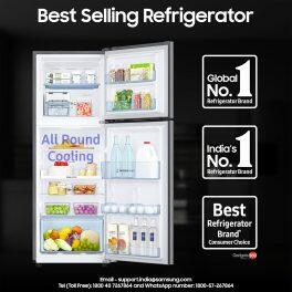 Samsung 236L Double Door Refrigerator (RT28C3021GS/HL, Grey Silver)