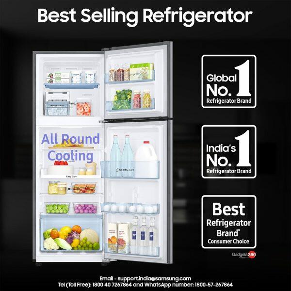 Samsung 236L Double Door Refrigerator (RT28C3021GS/HL, Grey Silver)